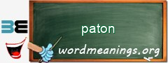 WordMeaning blackboard for paton